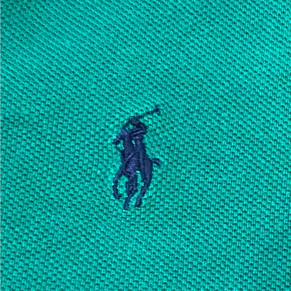Vintage Polo by Ralph Lauren Boy’s Size 6 Green Iconic Mesh Polo Shirt - Picture 7 of 11